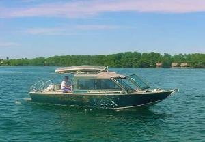 jet boat 'Aguila' ready to explore the Chiriqui Lagoon and jungle rivers in Bocas del Toro- photo by Louis Anciaux